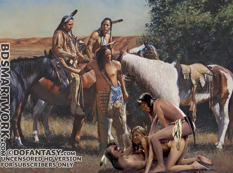 They tied a rope round her neck and made her walk quickly behind the horses with her hands tied back - Wild west