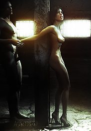The ladder - The cruel leather straps bit deep into her naked buttocks by Agan Medon