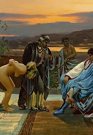 Gazed at the dark cleft in her buttocks - Slavegirls in an oriental world by Damian art